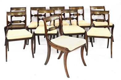 Regency rosewood dining chairs