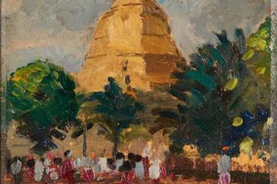 Shwe Dagon Pagoda painting
