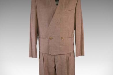 A suit once owned by pop legend David Bowie