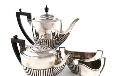 silver tea and coffee set