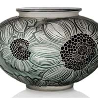 Lalique Dahlias vase
